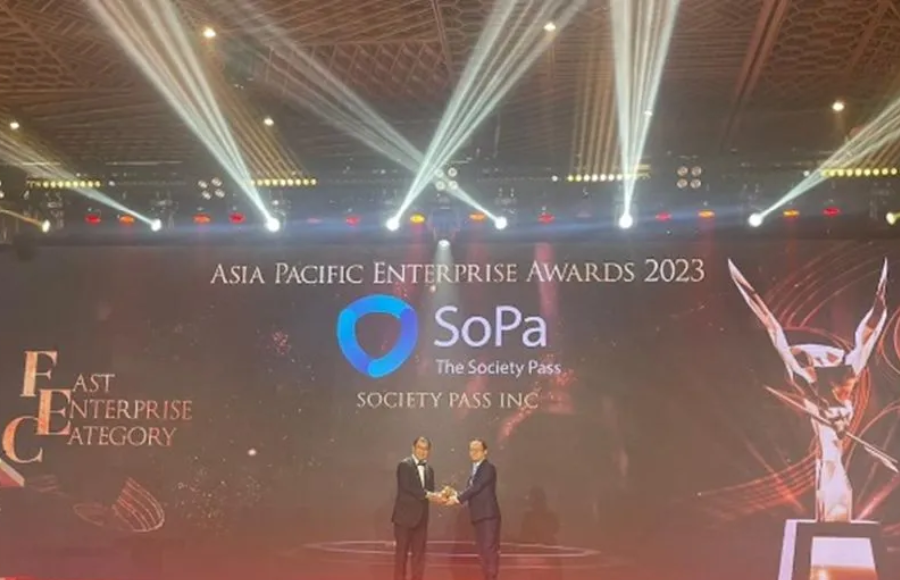 Society Pass Inc (Nasdaq: SOPA) Awarded the 2023 APEA Fast Enterprise Award for E-Commerce Category