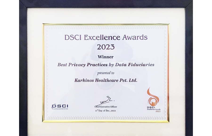 Karkinos Healthcare secures prestigious DSCI excellence award 2023
