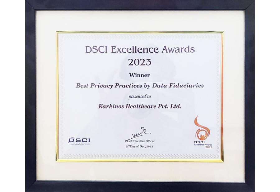 Karkinos Healthcare secures prestigious DSCI excellence award 2023
