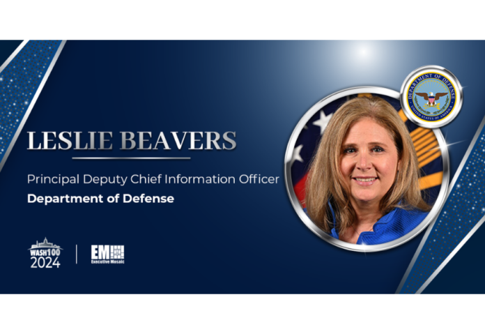 DOD Principal Deputy CIO Leslie Beavers Makes Debut on Executive Mosaic’s Wash100 List DOD Principal Deputy CIO Leslie Beavers Makes Debut on Executive Mosaic’s Wash100 List