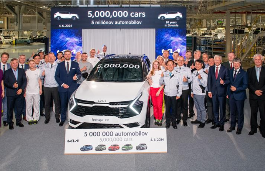 Kia Slovakia reaches five million automobile and SUV production milestone