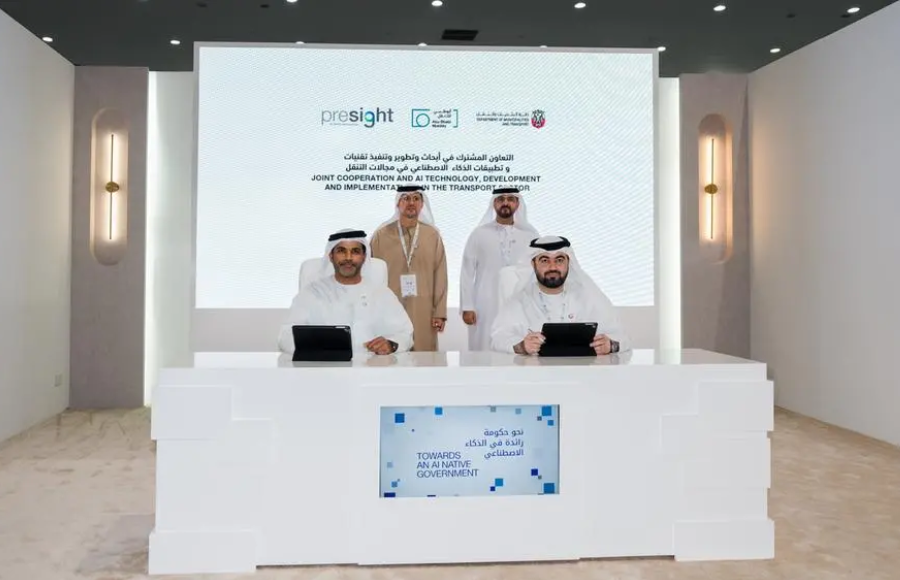 The Integrated Transport Centre (Abu Dhabi Mobility) signs MoU with Presight AI Technologies
