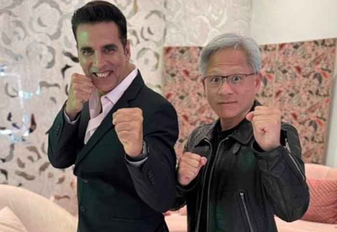 Actor Akshay Kumar and Nvidia CEO Jensen Huang chat about martial arts at the Nvidia AI Summit 2024 Actor Akshay Kumar and Nvidia CEO Jensen Huang chat about martial arts at the Nvidia AI Summit 2024
