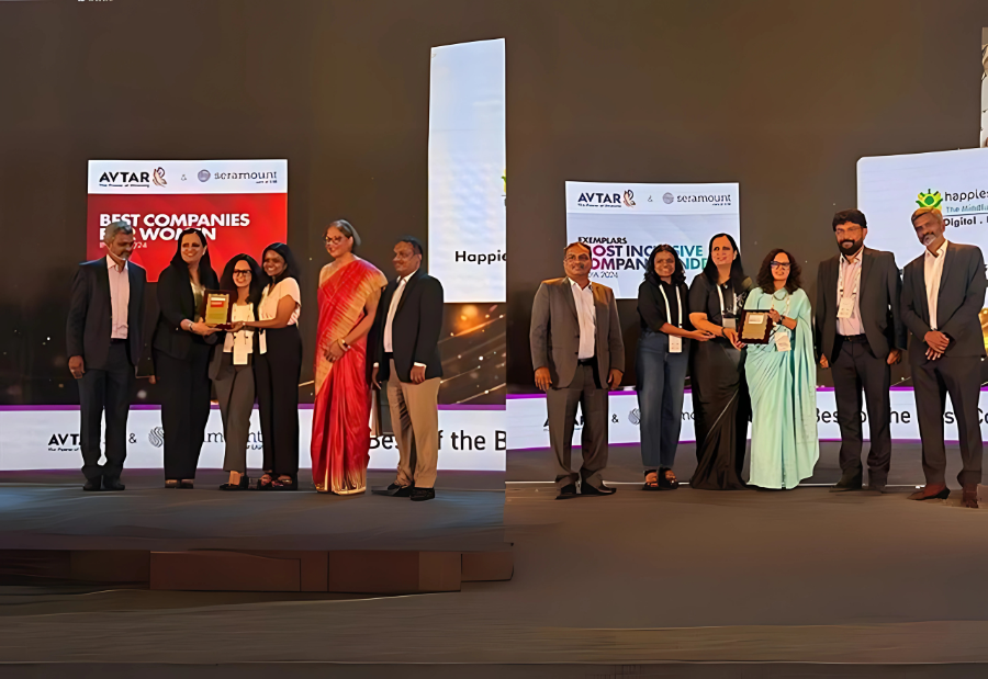 Happiest Minds recognized among 2024 Avtar & Seramount Best Companies for Women in India in IT and Exemplar of Inclusion in the Most Inclusive Companies Index