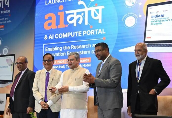 Ashwini Vaishnaw unveiled the IndiaAI compute portal and the AIKosha dataset platform Ashwini Vaishnaw unveiled the IndiaAI compute portal and the AIKosha dataset platform