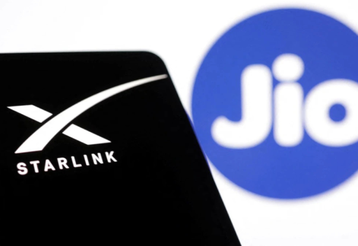 Reliance Jio announced its partnership with SpaceX to bring low-orbit satellite-powered Starlink high-speed internet services to India Reliance Jio announced its partnership with SpaceX to bring low-orbit satellite-powered Starlink high-speed internet services to India