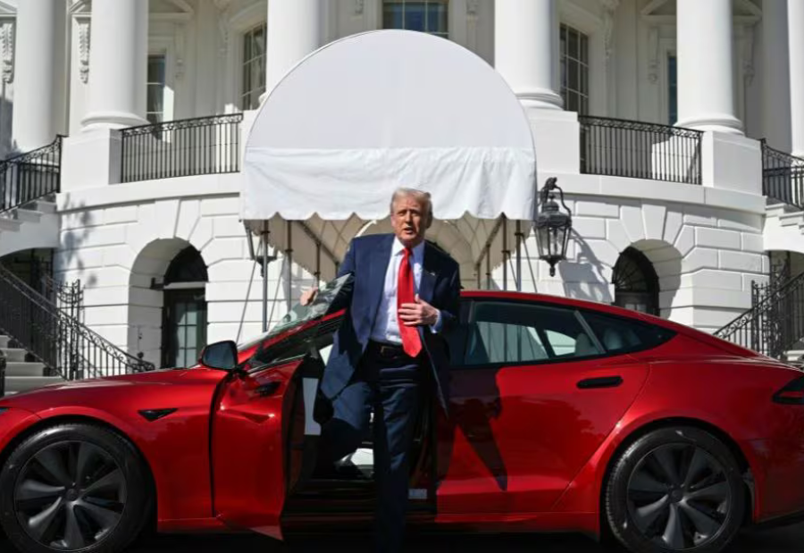 Donald Trump Purchases Red Tesla Model S from Elon Musk, Declines Discount Offer