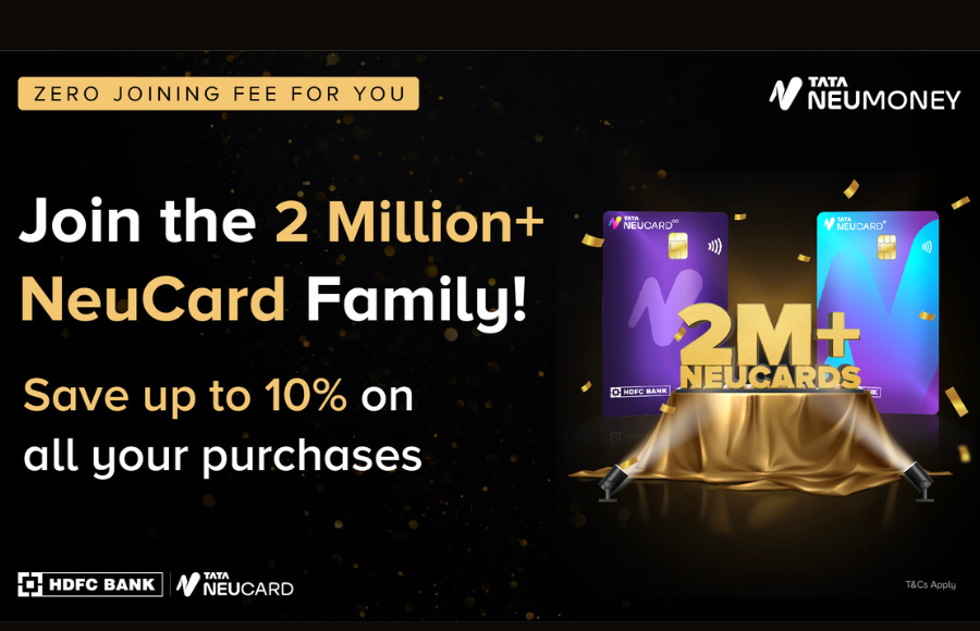 Tata Neu HDFC Bank Card Hits 2 Million Milestone; Captures 13%+ of New Credit Cards