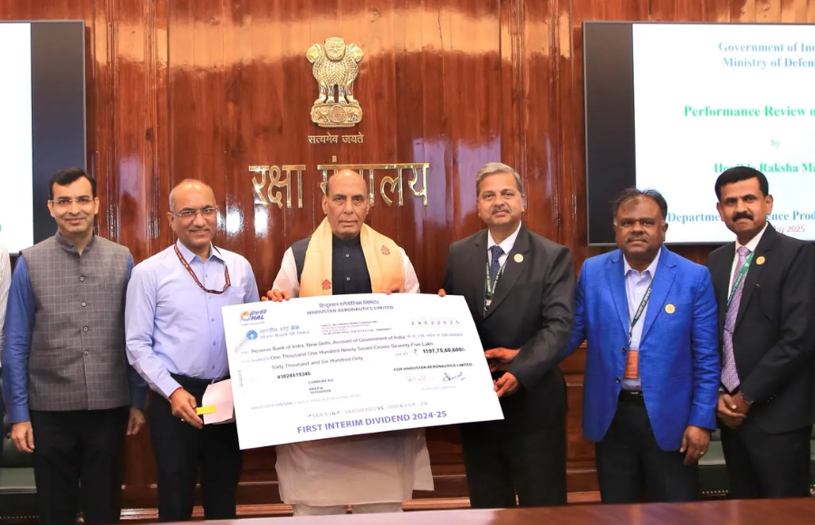 Raksha Mantri reviews performance of eight DPSUs in meeting with CMDs in New Delhi