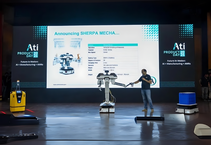 ATI Motors Launches 'Sherpa Mecha,' Marking India's Entry into Industrial Humanoid Robotics