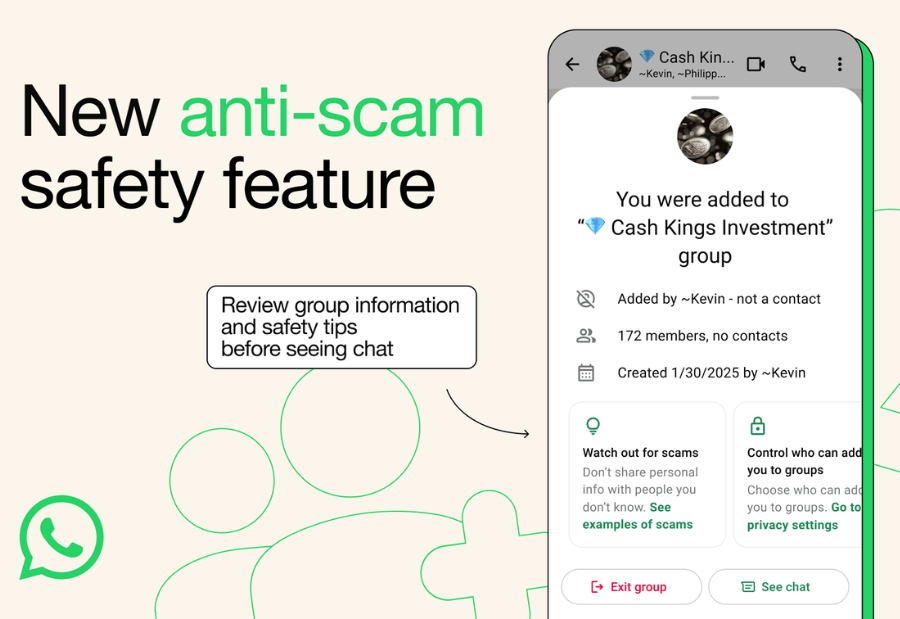 WhatsApp Introduces New Scam Detection Tools for Group and Individual Chats