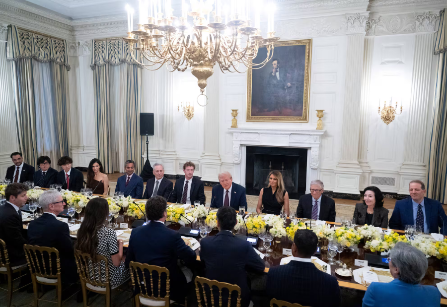 Donald Trump Calls Tech CEOs ‘High IQ Group’ at White House Dinner