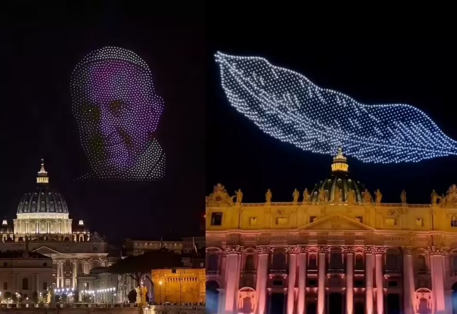 Vatican City Shines with Historic Drone Show by Kimbal Musk at St Peter’s Basilica