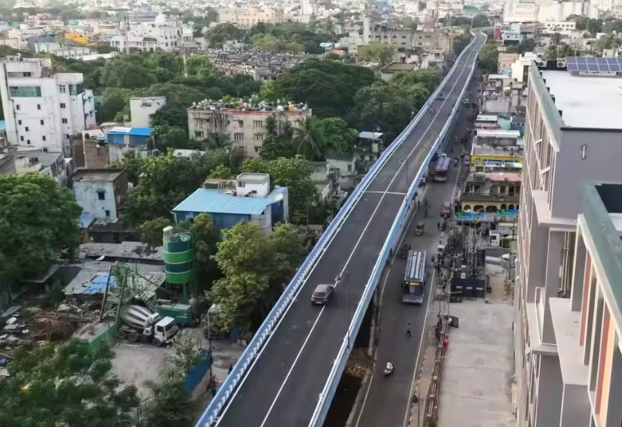 Chennai Inaugurates Longest Steel Flyover Connecting T Nagar and CIT Nagar