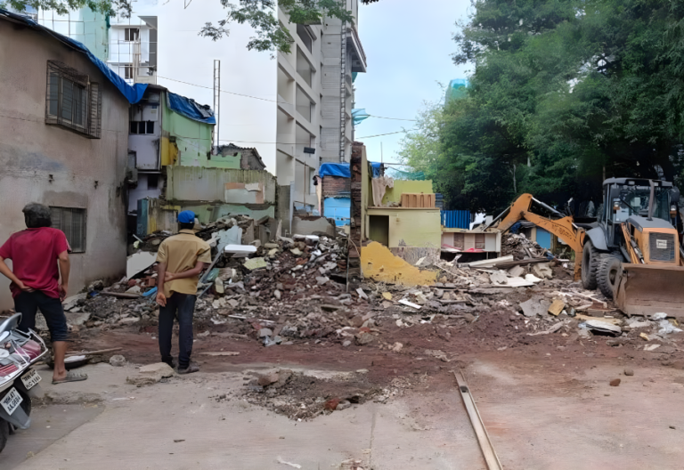 BMC Demolishes 245 Slum Homes to Make Way for New Road in Malad