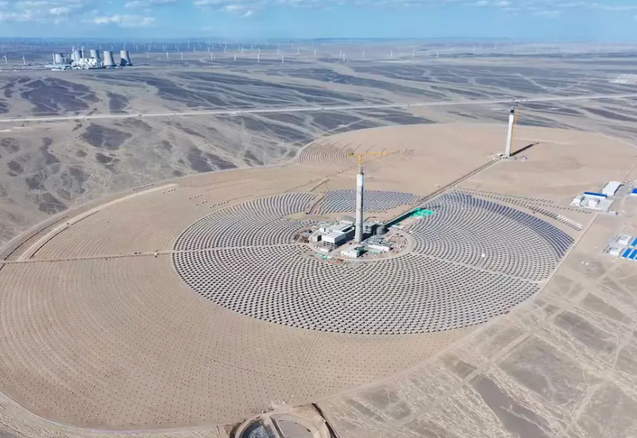 China unveils world’s first dual tower solar thermal power plant in the Gobi desert