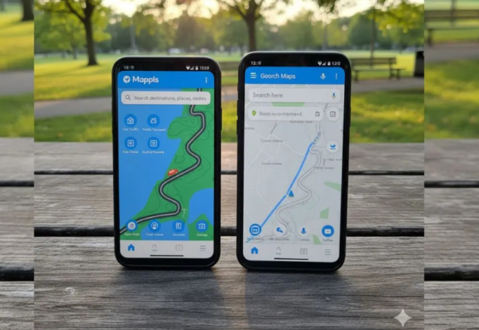 Mappls offers India focused navigation features that differ from Google Maps