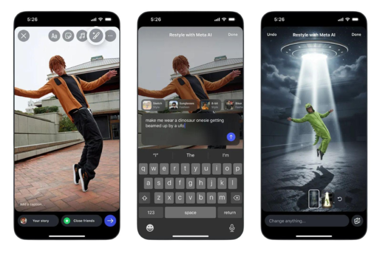 Instagram tests AI powered Restyle Text feature for Stories and Edits app