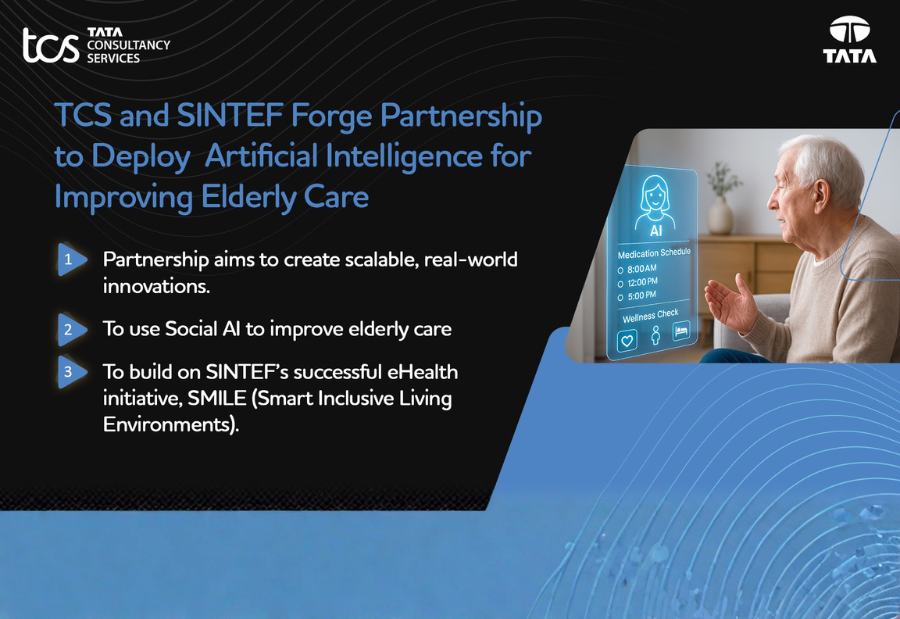 TCS and SINTEF Forge Partnership to Deploy Artificial Intelligence for Improving Elderly Care