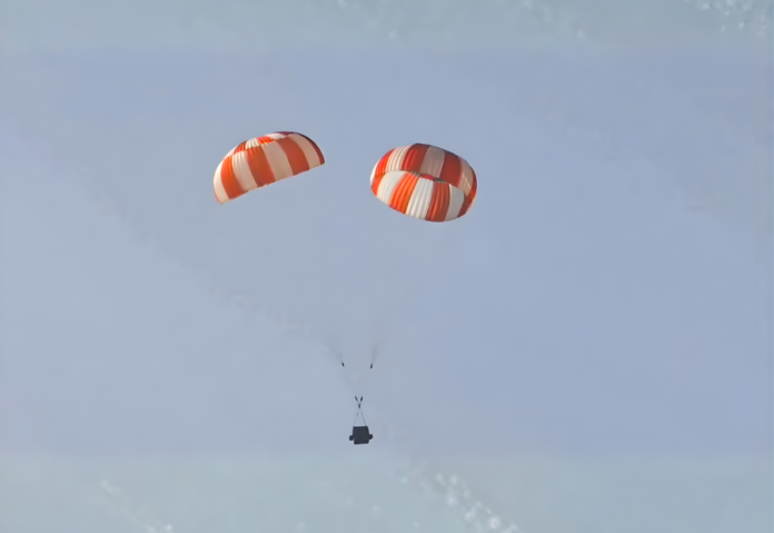 ISRO successfully tests main parachutes for Gaganyaan crew module ISRO successfully tests main parachutes for Gaganyaan crew module