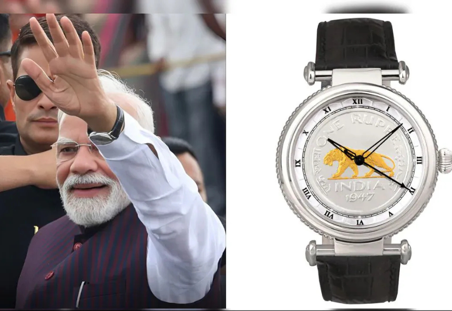 PM Narendra Modi’s watch featuring a rare 1947 one rupee coin goes viral
