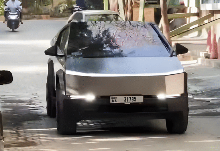Sanjay Dutt draws attention in Tesla Cybertruck on Mumbai streets