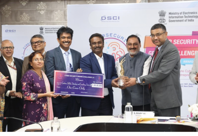 Ministry of Electronics & IT and DSCI felicitated Winners of ‘Cyber Security Grand Challenge 2.0’ with total prize pool of ₹ 6.85 Cr Ministry of Electronics & IT and DSCI felicitated Winners of ‘Cyber Security Grand Challenge 2.0’ with total prize pool of ₹ 6.85 Cr