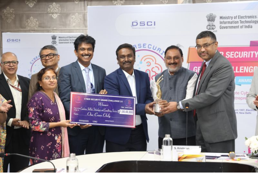 Ministry of Electronics & IT and DSCI felicitated Winners of ‘Cyber Security Grand Challenge 2.0’ with total prize pool of ₹ 6.85 Cr