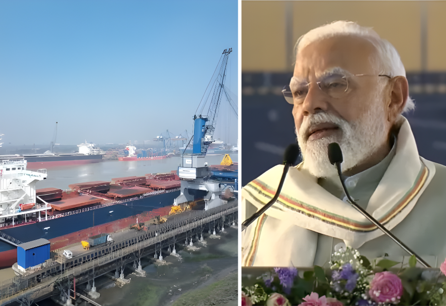 PM Narendra Modi dedicates Haldia Bulk Terminal to the nation
