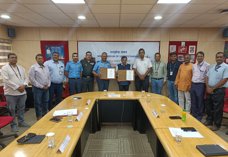 Headquarters Integrated Defence Staff signs MoU with Space Applications Centre, ISRO