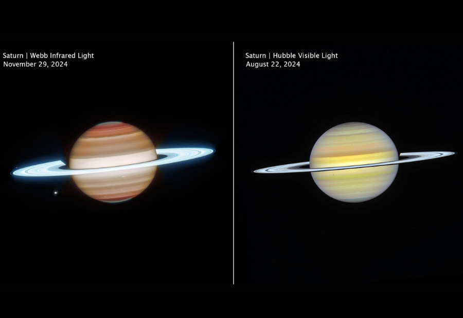 Webb and Hubble combine to reveal Saturn in unprecedented atmospheric detail