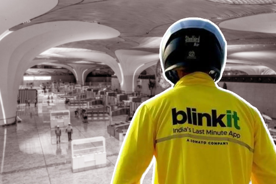Blinkit delivers inside airport terminals