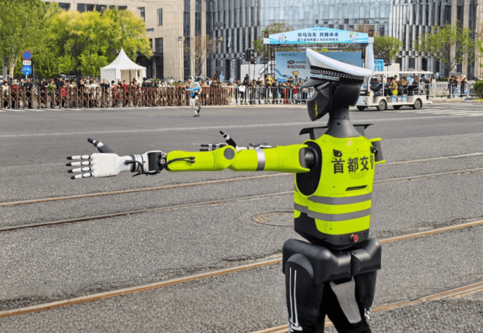 Humanoid traffic robot debuts in Beijing, hints at future of AI-led city management