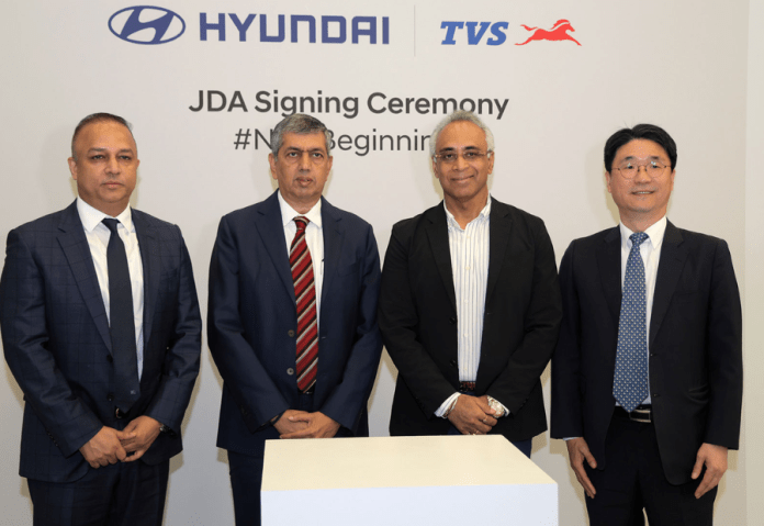 Hyundai and TVS join hands to boost sustainable last-mile mobility in India Hyundai and TVS join hands to boost sustainable last-mile mobility in India