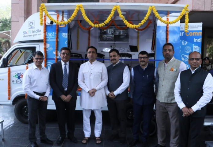 Union Minister Jayant Chaudhary flags off five solar community hub skill vans for digital inclusion Union Minister Jayant Chaudhary flags off five solar community hub skill vans for digital inclusion