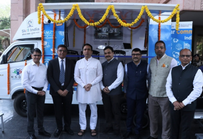 Union Minister Jayant Chaudhary flags off five solar community hub skill vans for digital inclusion