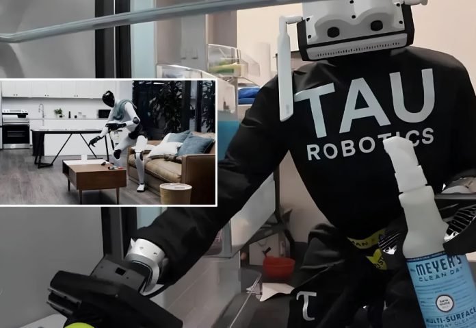Tau Robotics launches AI-assisted home cleaning service with humanoid robots at ₹3,000 per hour. Credit: The Hans India Tau Robotics launches AI-assisted home cleaning service with humanoid robots at ₹3,000 per hour. Credit: The Hans India
