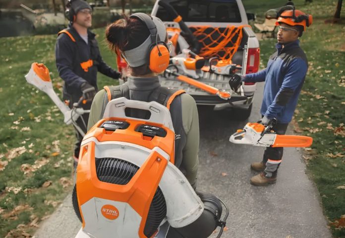 Electric tools are transforming the landscaping industry Credit: BBC