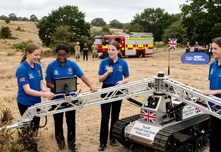 UK- Kent schoolgirls take wildfire-fighting robot to global robotics challenge Credit: Flipit Money