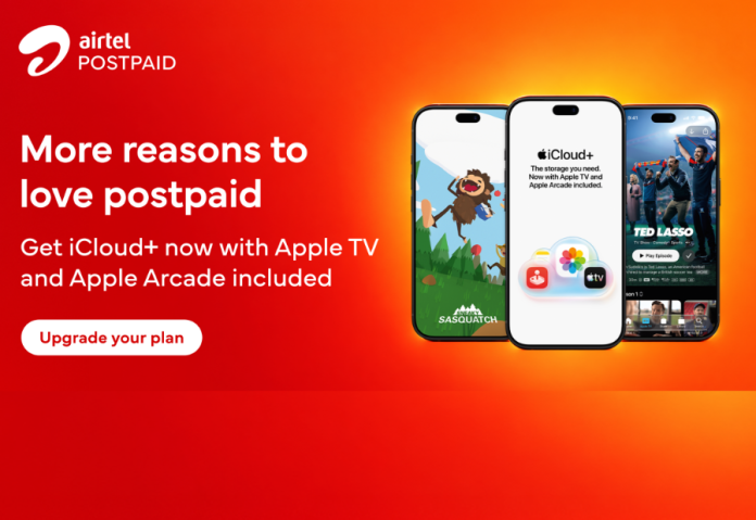 Airtel enhances its Postpaid Offering by adding Apple’s newly expanded iCloud+ with Apple TV and Apple Arcade Airtel enhances its Postpaid Offering by adding Apple’s newly expanded iCloud+ with Apple TV and Apple Arcade