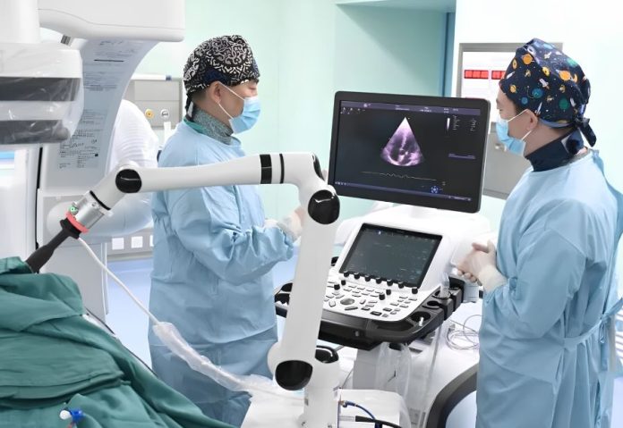 China completes first AI-guided ultrasound robotic heart procedure Credit: Global Times China completes first AI-guided ultrasound robotic heart procedure Credit: Global Times