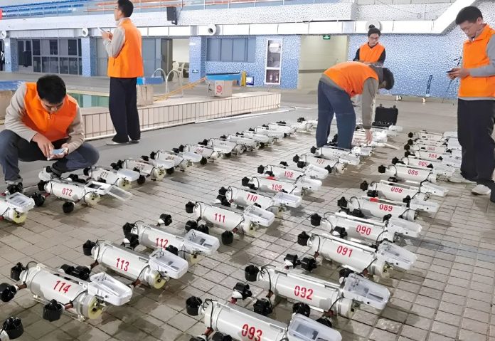 China sets record with 116 autonomous underwater drones operating as a swarm | Credit: Interesting Engineering China sets record with 116 autonomous underwater drones operating as a swarm | Credit: Interesting Engineering