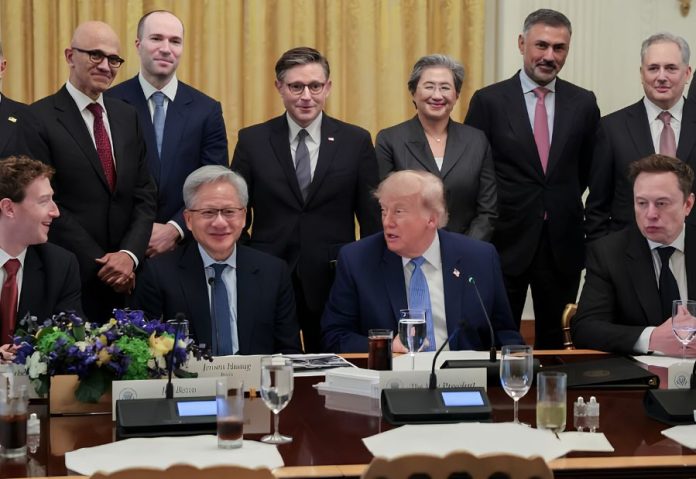 Trump and tech CEOs sign voluntary AI safety pact as data centre expansion continues | Credit: Reuters Trump and tech CEOs sign voluntary AI safety pact as data centre expansion continues | Credit: Reuters